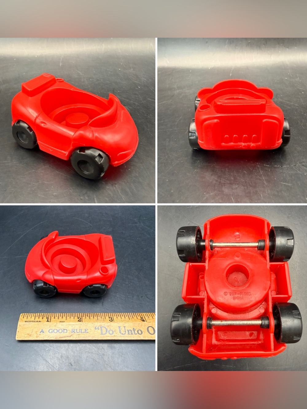 Fisher Price Little People Blue Tow Truck, Red Car, Female Tow Driver Lot Of 3 - Picture 15 of 15